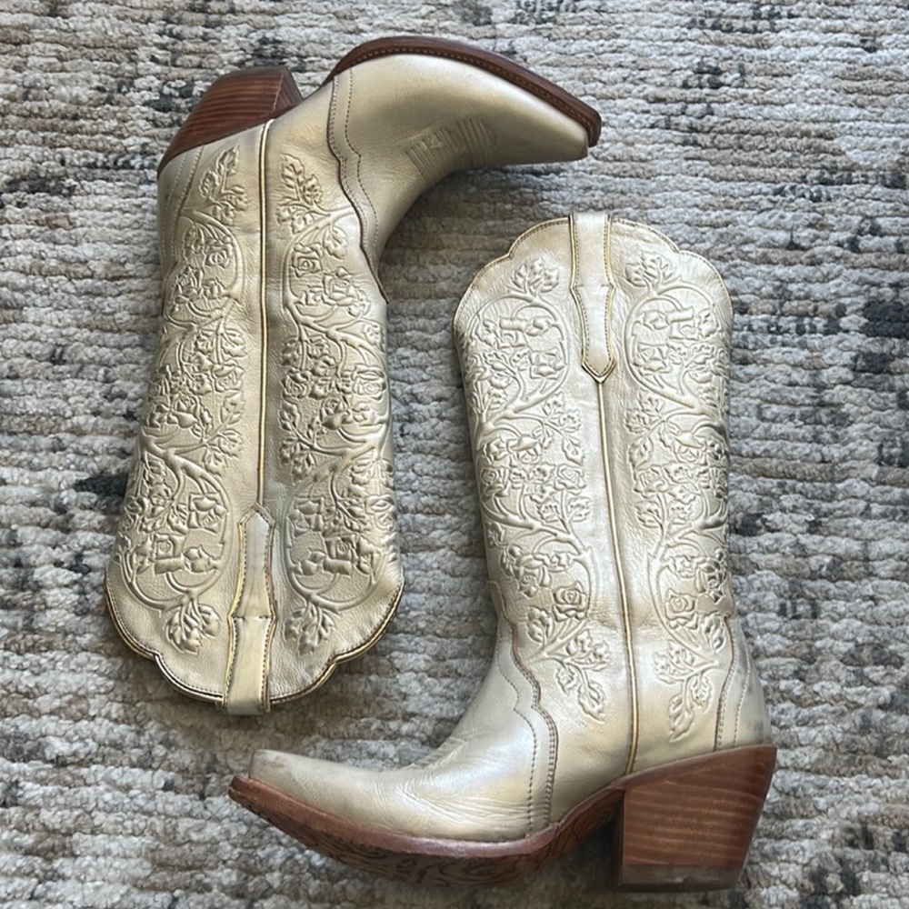 Gold Ariat Cowboy Boots